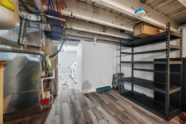 a view of storage and utility room