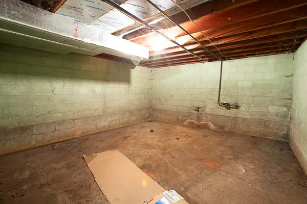 a view of a storage room