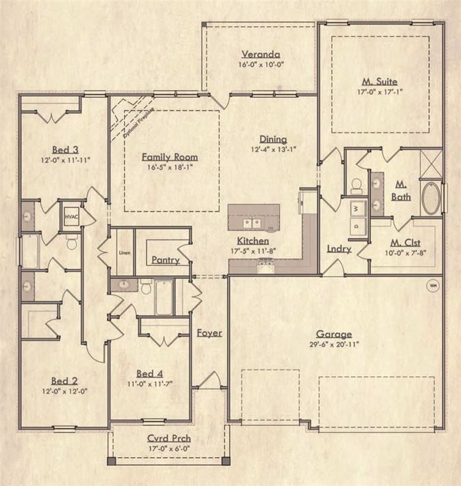 1725 South Pecan Street Foley, AL 36535 - Photo 28 of 30 Floor Plan