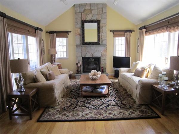 8 Stratton Drive Westborough, MA 01581 - Photo 11 of 30 a living room with furniture and a fireplace