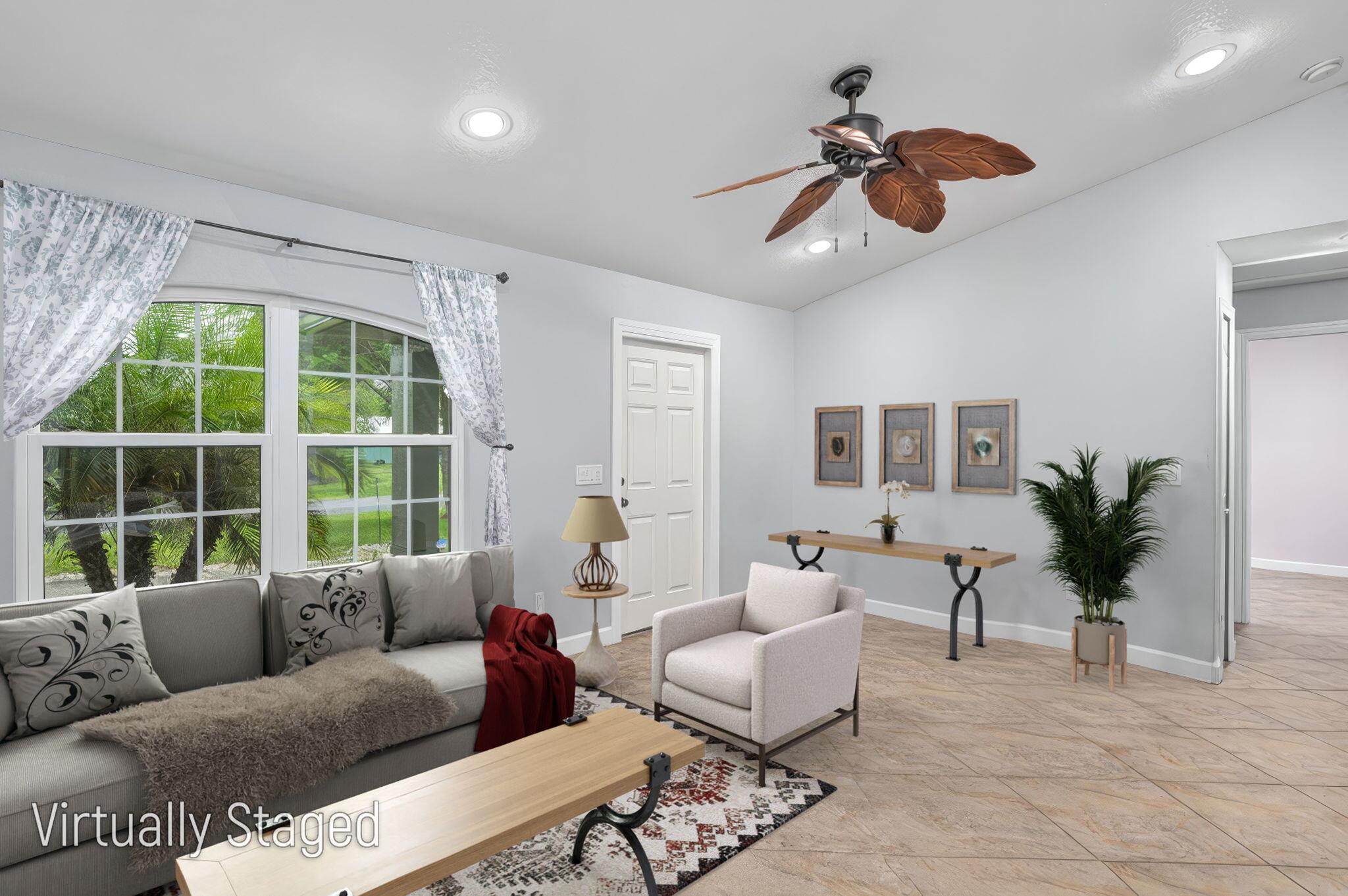 606 Gregory Street Fort Pierce, FL 34982 - Photo 5 of 27 Virtually Staged Living Room ! Web