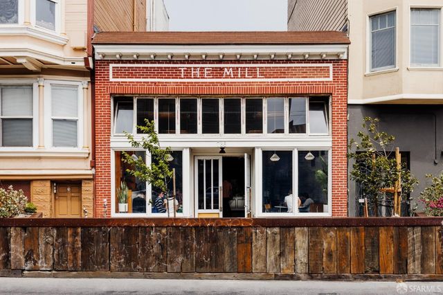 front view of a building with a window