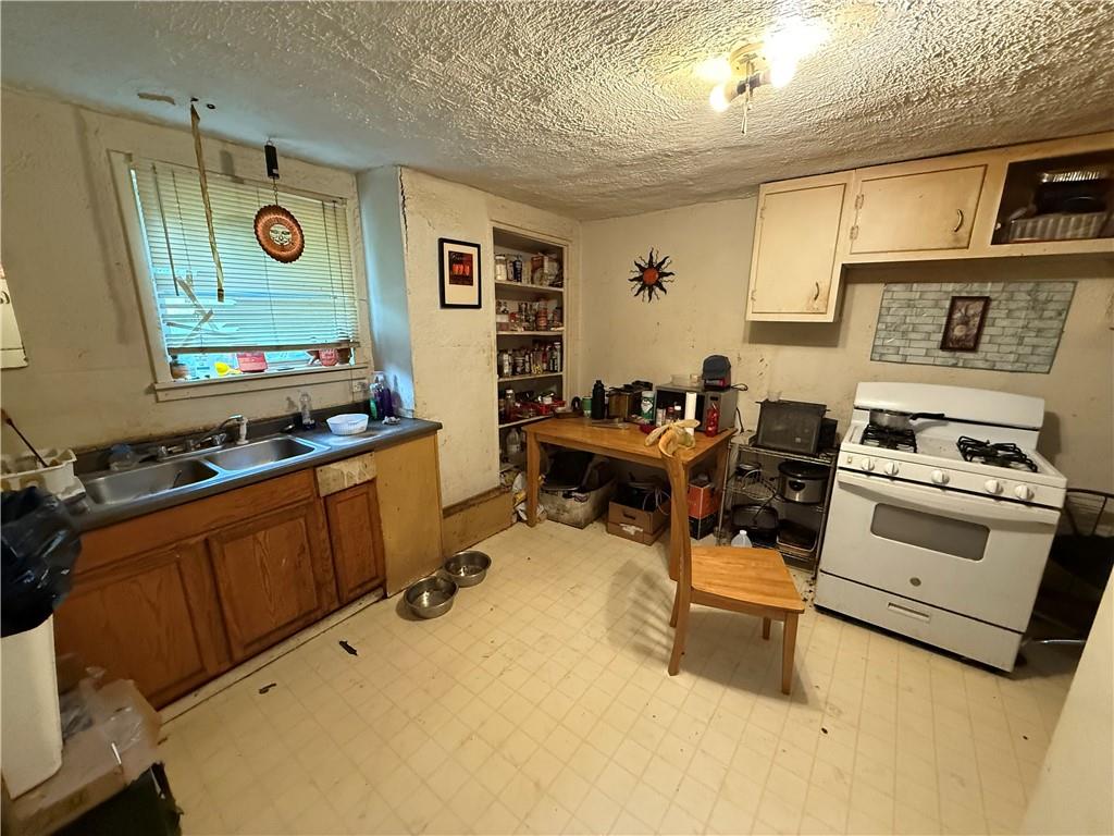 117 Charles Street Pittsburgh, PA 15210 - Photo 8 of 17 a kitchen with stainless steel appliances a stove a sink and a refrigerator