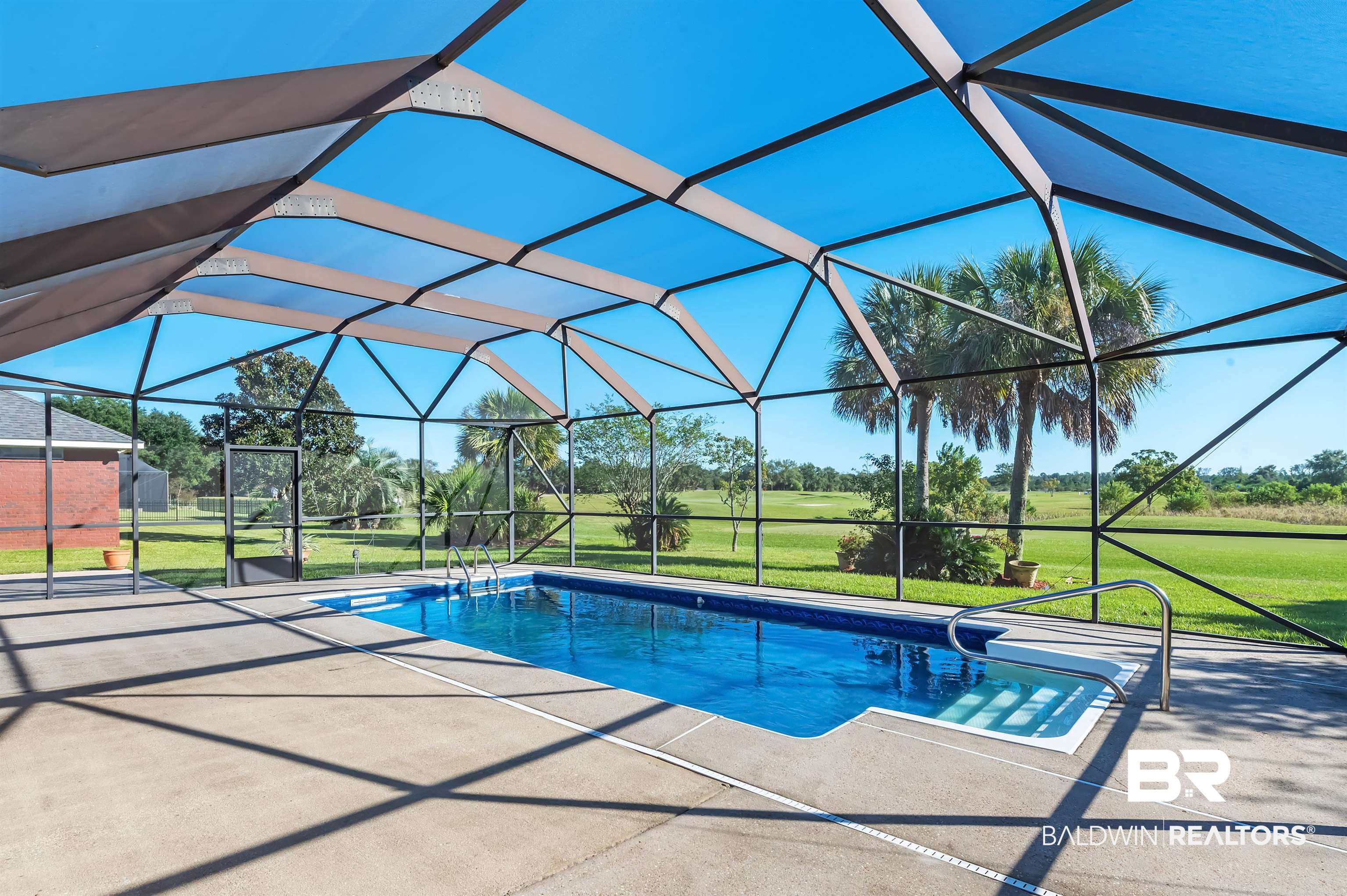 421 Collinwood Loop Foley, AL 36535 - Photo 13 of 62 View of pool with a yard, a patio area, and a lanai