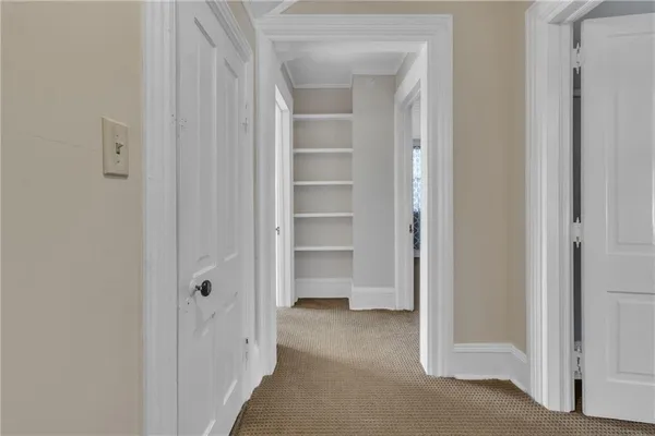 a view of a room with an empty space