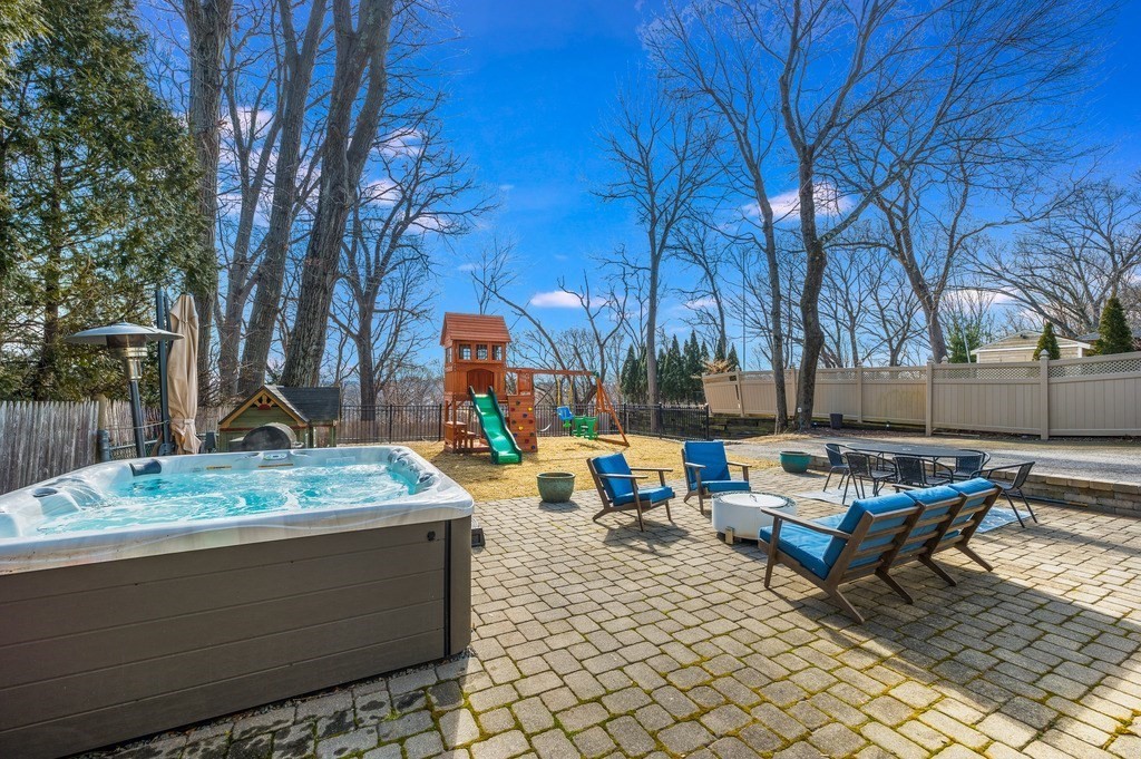 21 Arborough Road Boston, MA 02131 - Photo 36 of 40 a wooden bench sitting in middle of a house