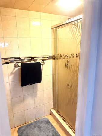 a view of a bathroom with a tub