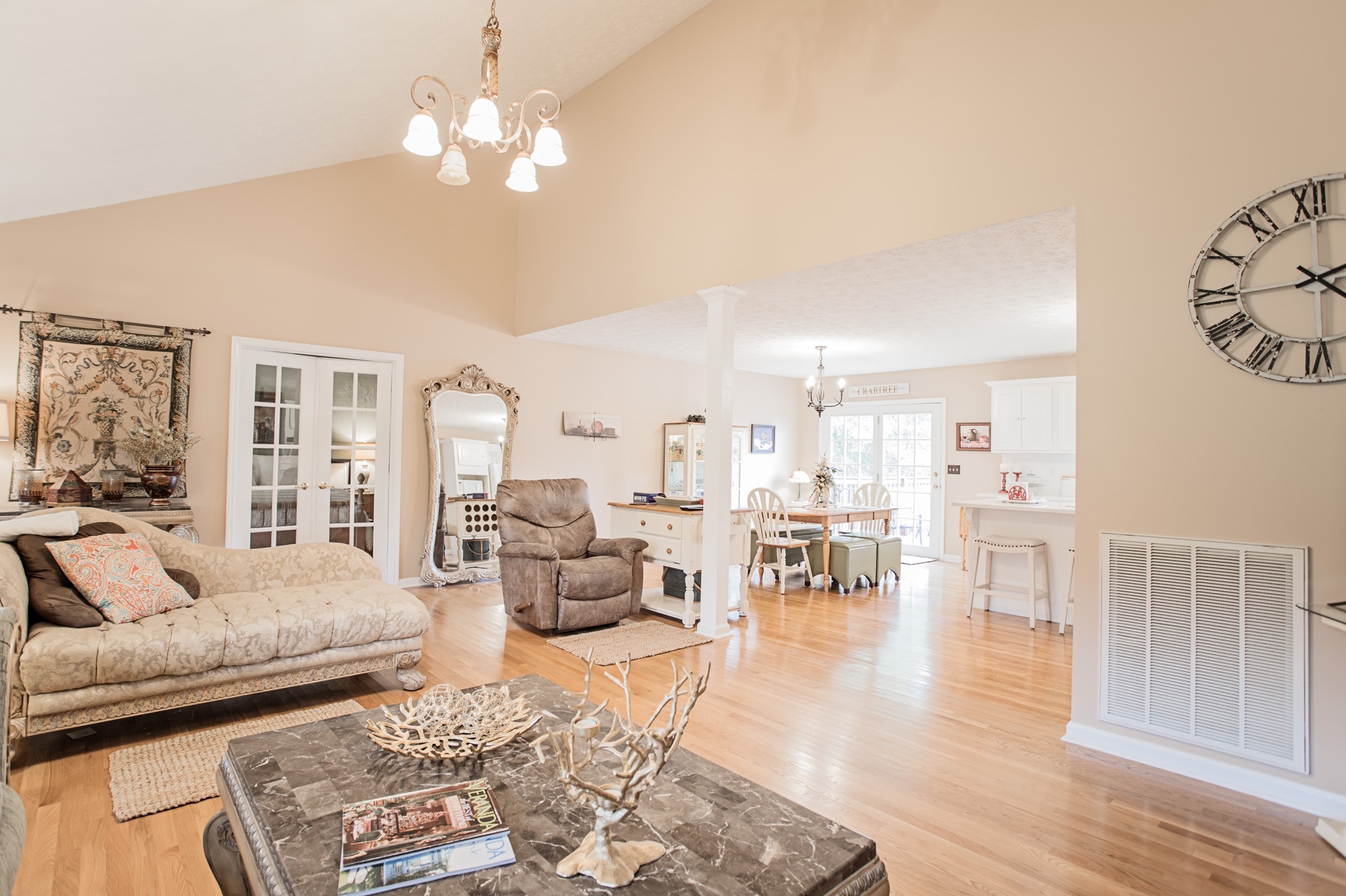 2682 Woods Road Springfield, TN 37172 - Photo 7 of 29 a living room with furniture and a chandelier