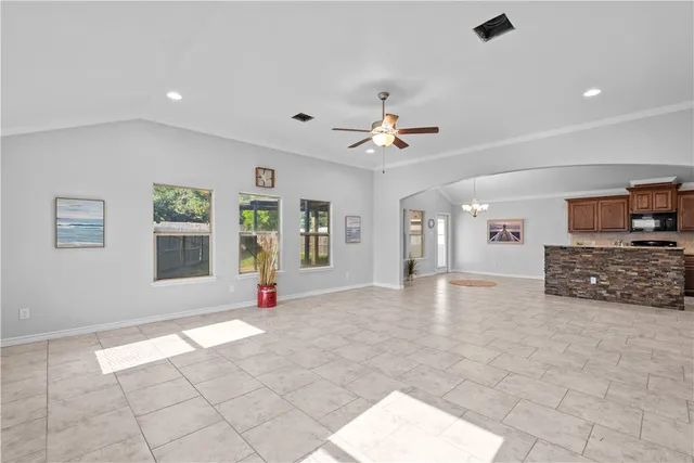 a view of a livingroom with a flat screen tv