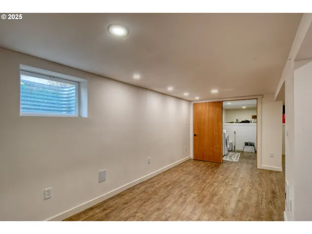 a view of a bathtub in a bathroom