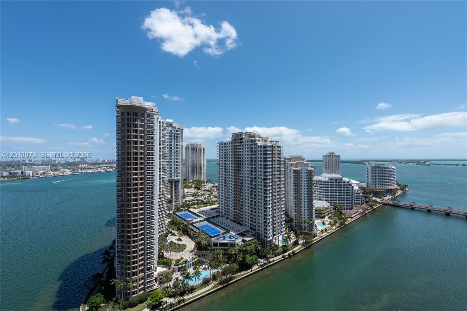 848 Brickell Key Drive, Unit 2703 Miami, FL 33131 - Photo 21 of 30 a view of a city with tall buildings