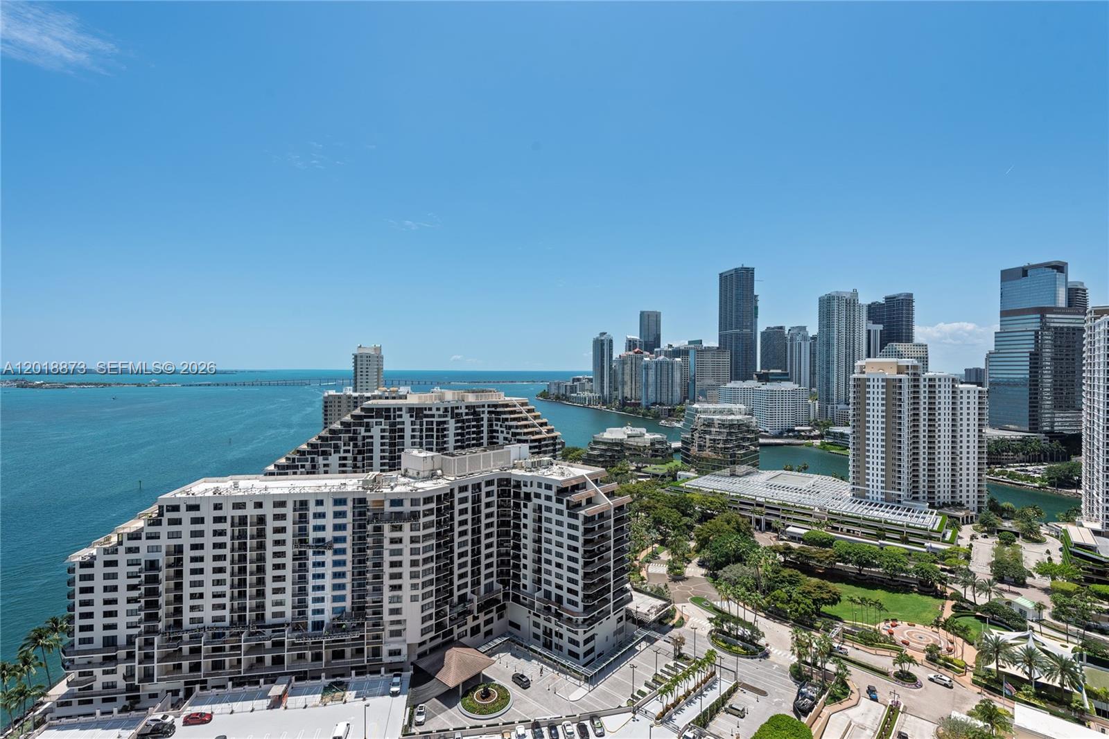 848 Brickell Key Drive, Unit 2703 Miami, FL 33131 - Photo 3 of 30 a view of a city with tall buildings