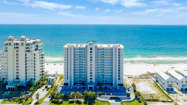 a view of a city with tall buildings