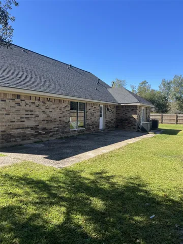 a view of a terrace with a garden