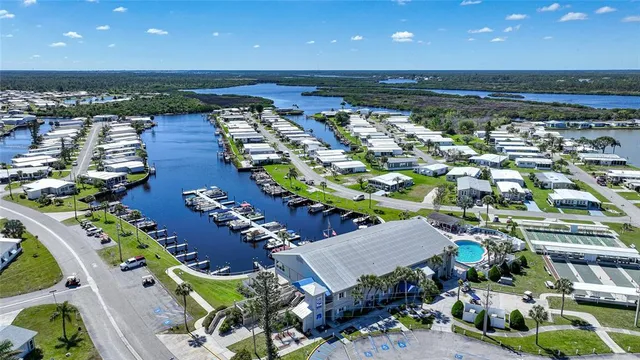 a view of a lake with houses