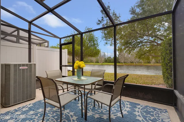 a view of a outdoor seating area