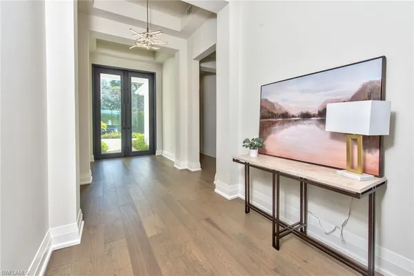 a view of a hallway with interior of the house