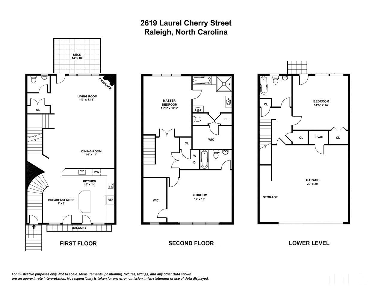 2619 Laurel Cherry Street Raleigh, NC 27612 - Photo 30 of 30 a picture of a floor plan