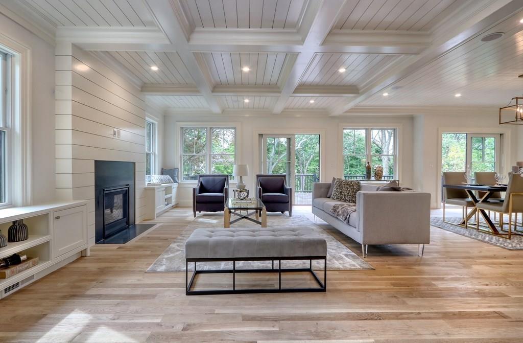 135 Waban Hill Road North Newton, MA 02467 - Photo 4 of 36 a living room with furniture and a fireplace