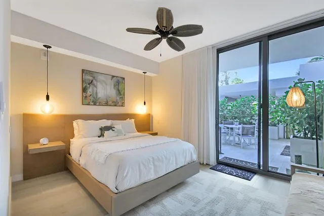 a outdoor view with a sitting space