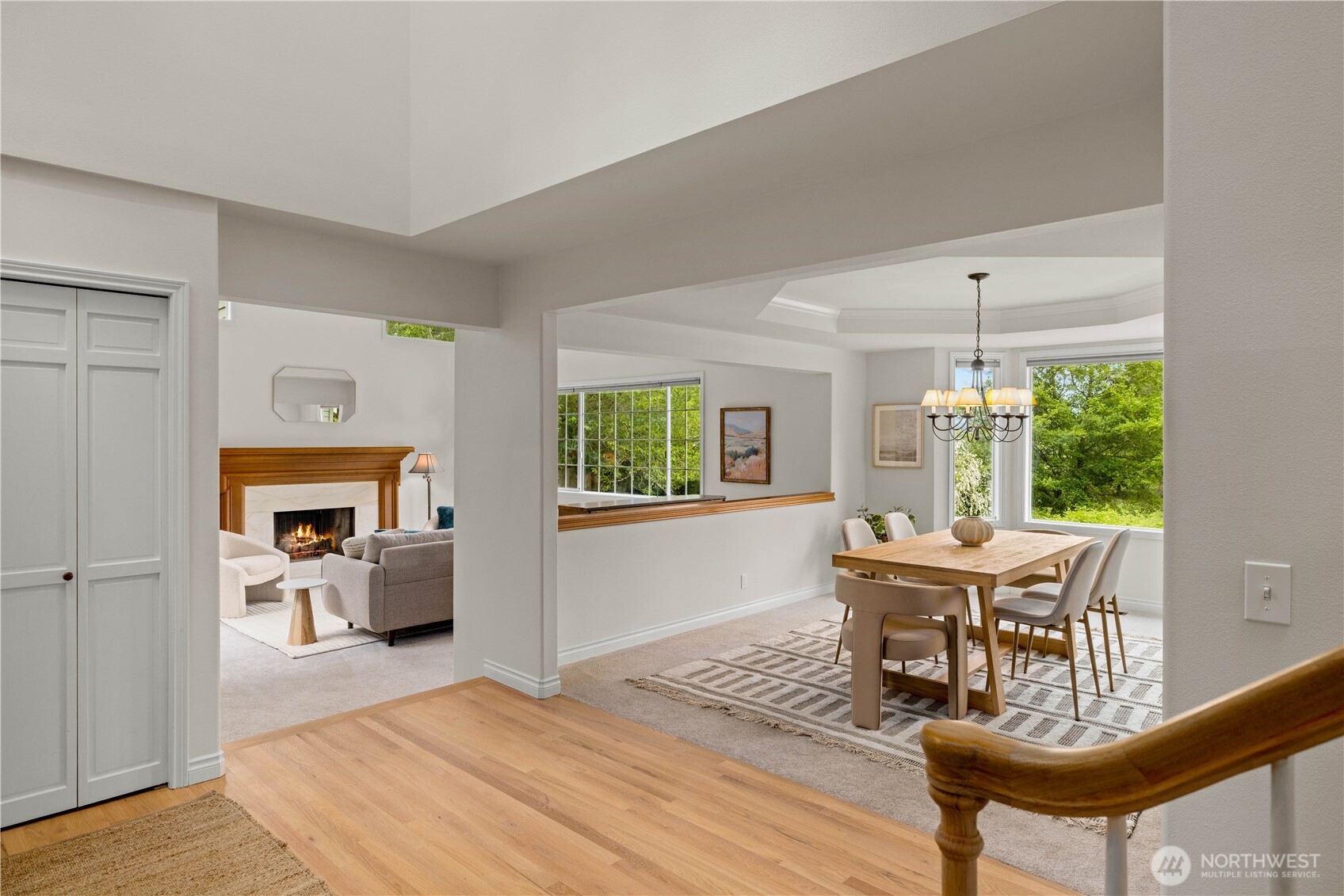 8484 Northeast County Park Road Bainbridge Island, WA 98110 - Photo 9 of 35 a view of a livingroom with furniture window and wooden floor