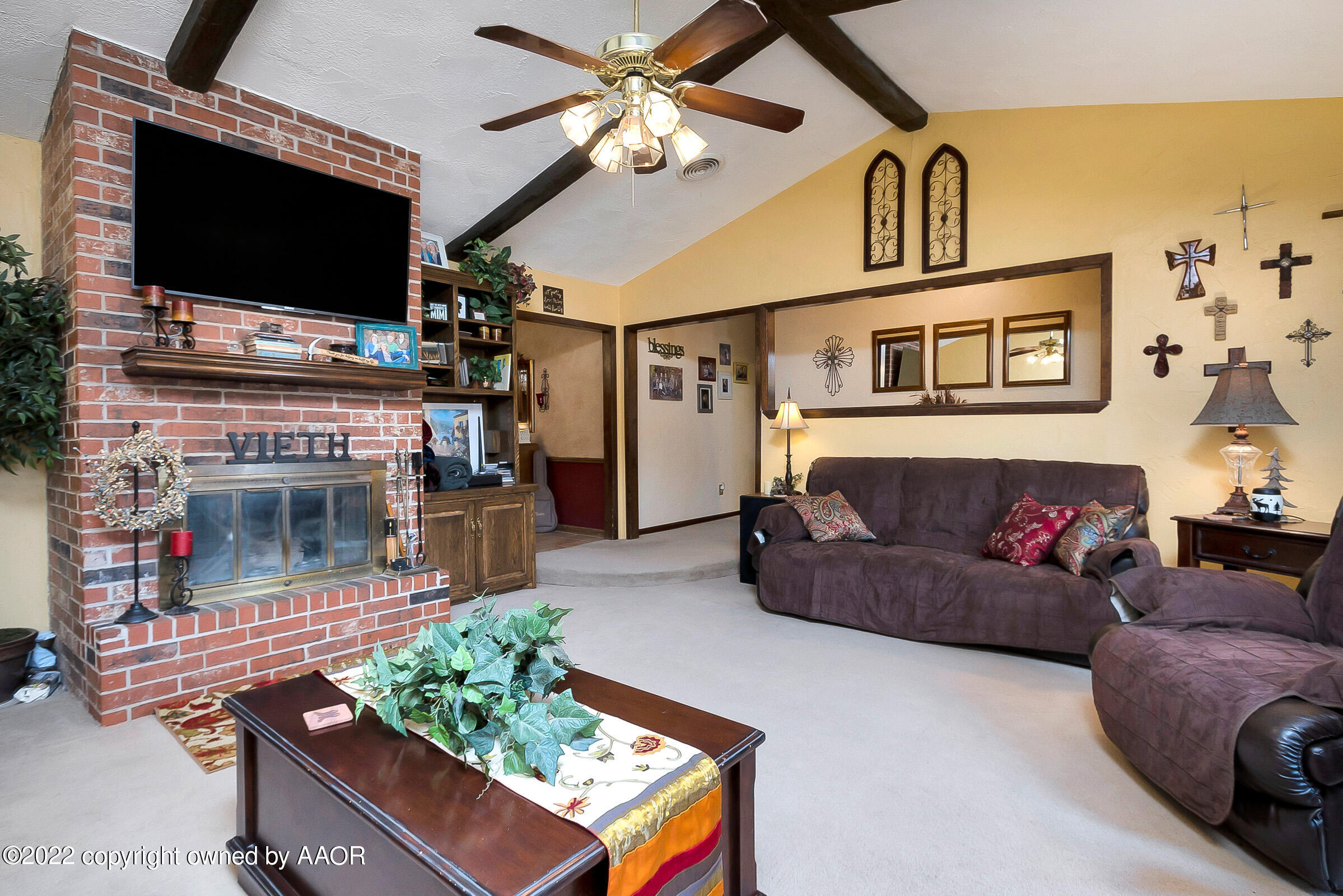 3310 Conner Drive Canyon, TX 79015 - Photo 5 of 24 a living room with furniture and a flat screen tv