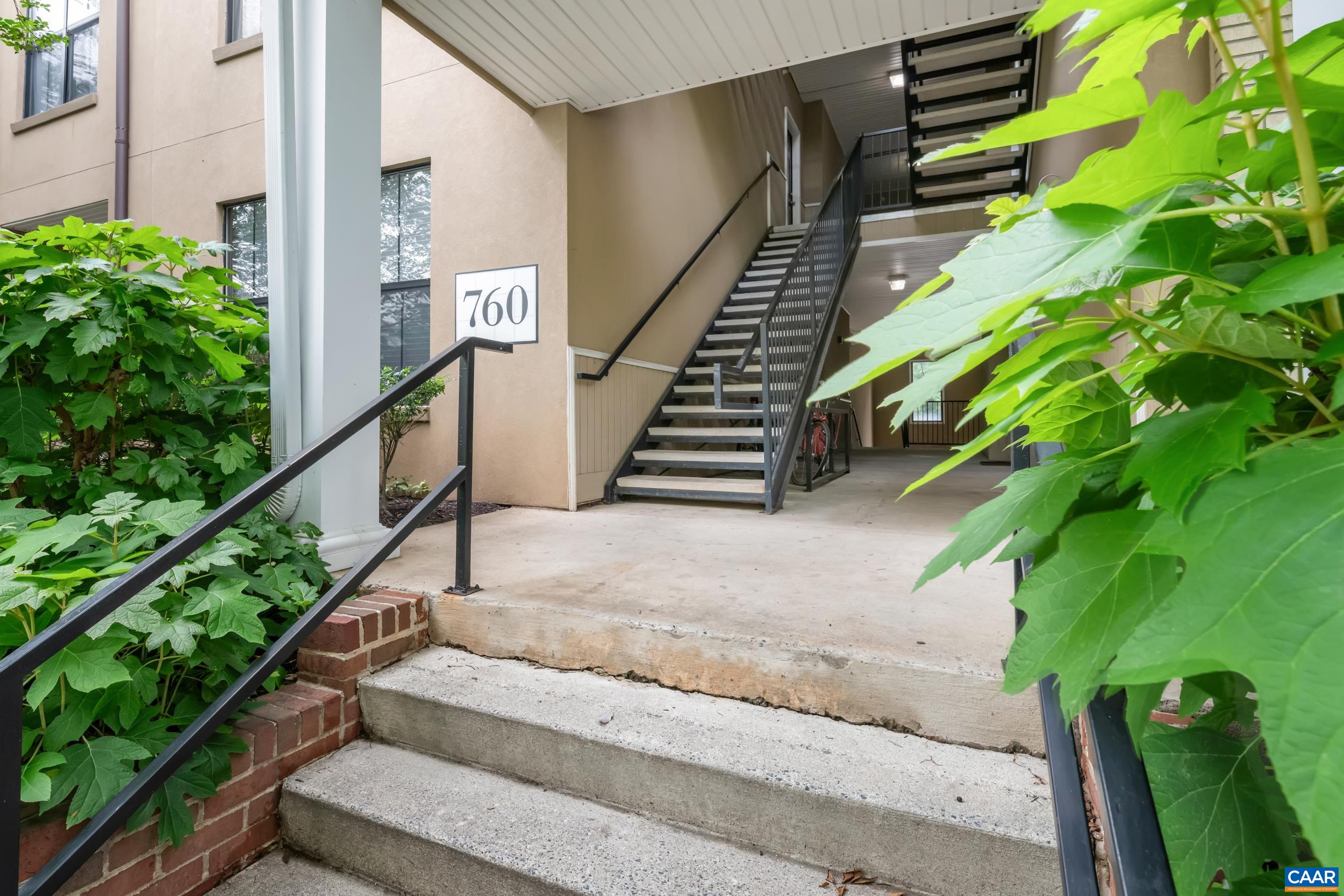 760 Walker Square, Unit 4B Charlottesville, VA 22903 - Photo 22 of 40 a view of stairs and flowers
