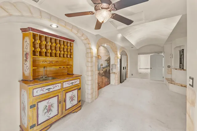 a view of a hallway with entryway