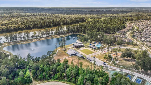 a view of a lake with a mountain
