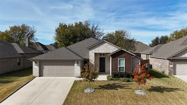 a view of a house with a patio