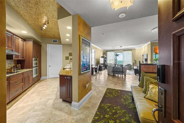 a kitchen with stainless steel appliances granite countertop lots of counter top space