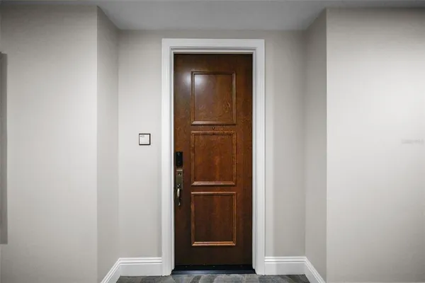 a view of front door