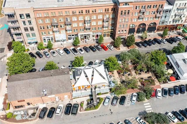 an aerial view of multiple house