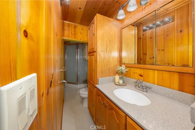 a view of a balcony with door