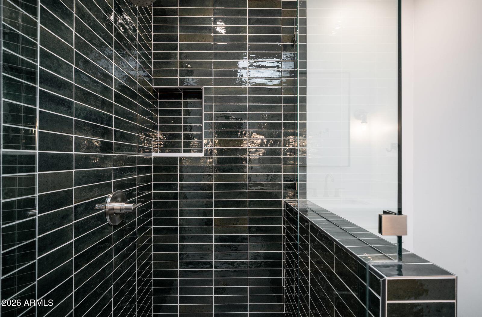 6833 North 18th Street Phoenix, AZ 85016 - Photo 34 of 38 2nd Bathroom Custom tiled shower