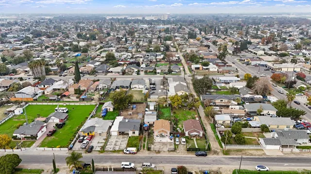an aerial view of a city with lots of residential buildings