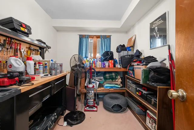 a room with storage and utility