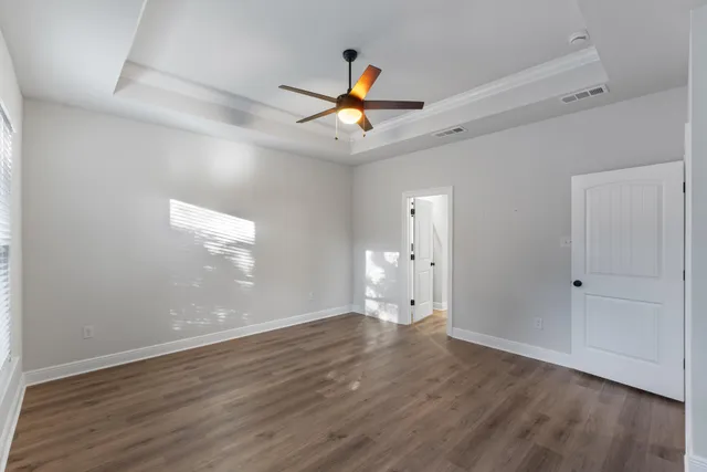 a view of a kitchen from the hallway