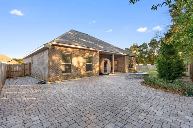 a house view with a garden space