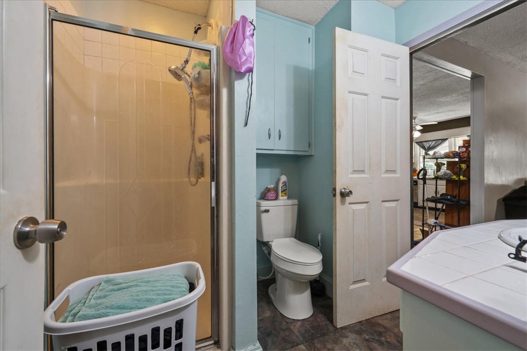 208 Holleman Street Seneca, SC 29678 - Photo 12 of 27 Functional bathroom with shower, toilet, and ample storage cabinetry.