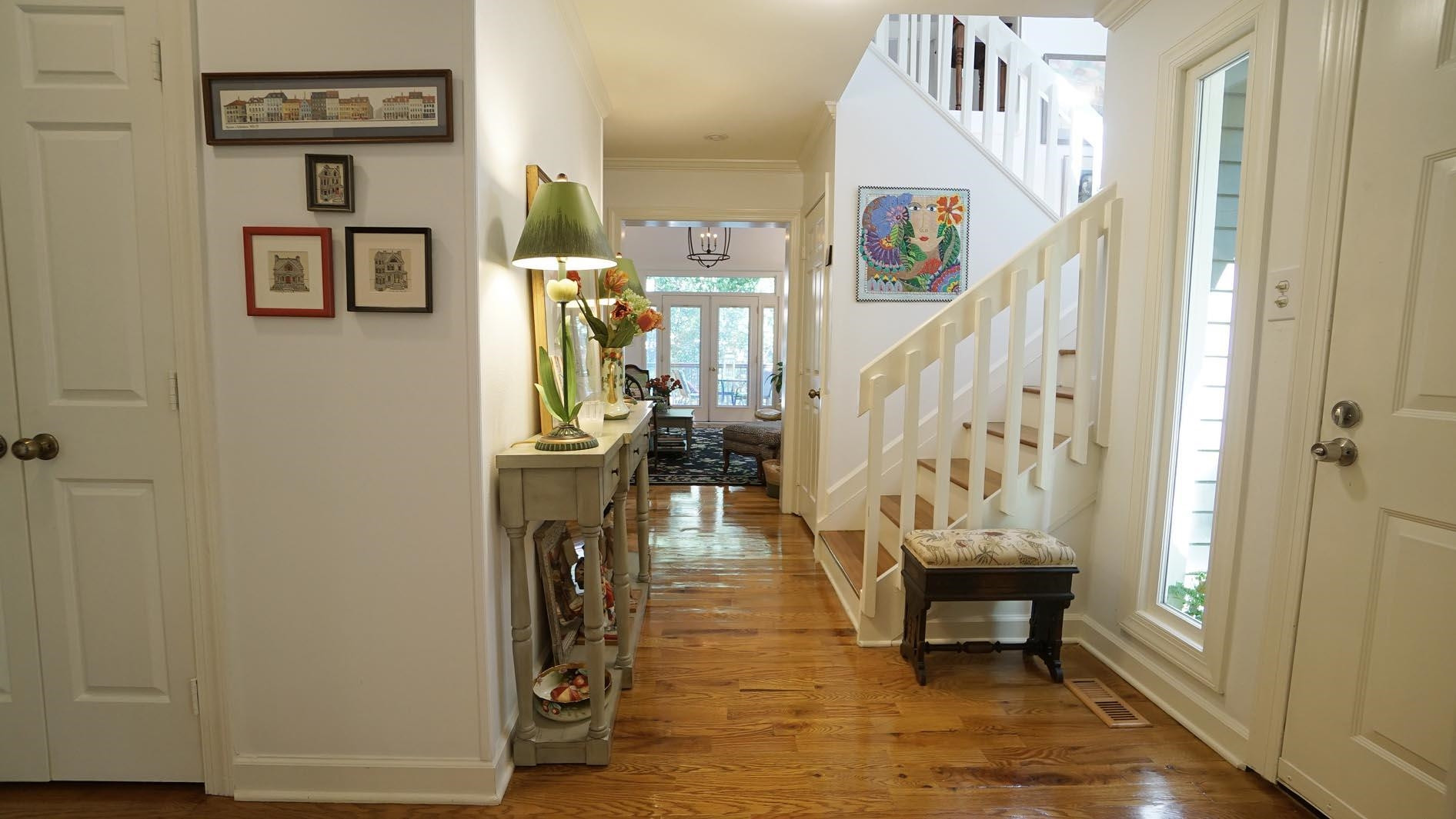 1809 Falls Church Road Raleigh, NC 27609 - Photo 28 of 56 a view of entryway and hall with wooden floor