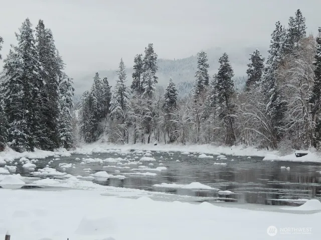 a view of a snow on the side of the road