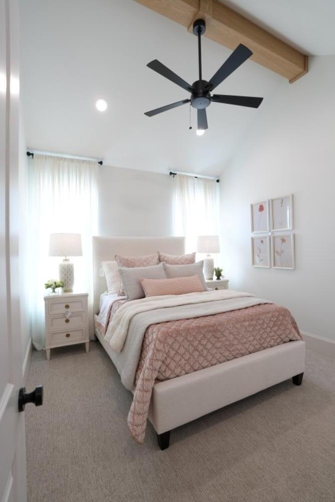 4101 149th Street Lubbock, TX 79423 - Photo 38 of 53 a spacious bedroom with a bed and ceiling fan