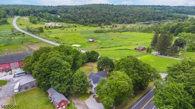 a view of a garden with a lake