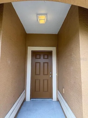a aerial view of a house with a garden