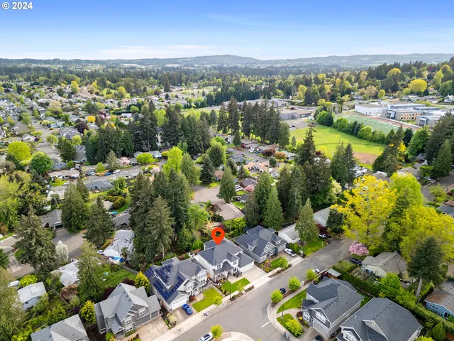 an aerial view of multiple house