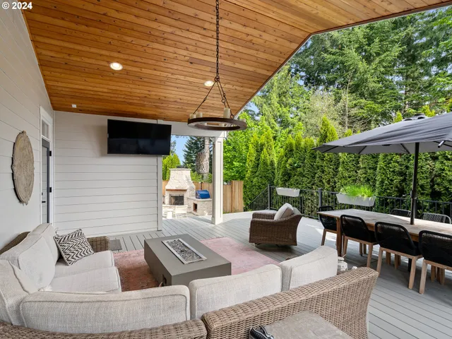 a outdoor living space with furniture and garden view