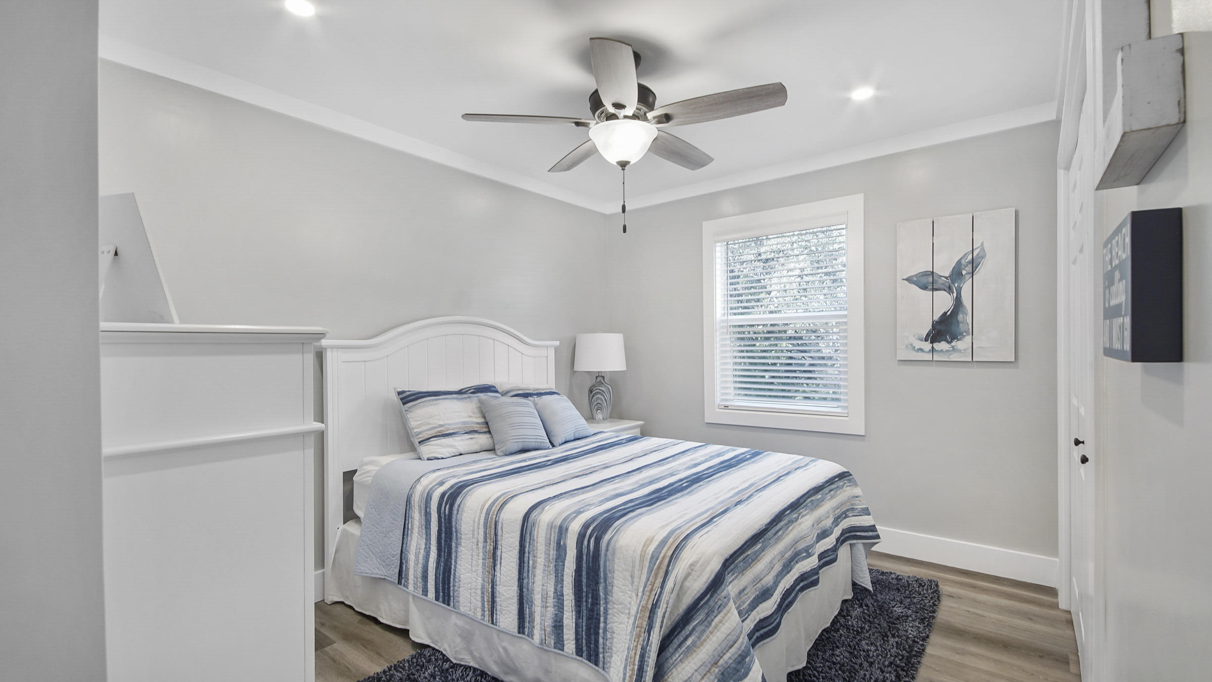 3 Dalton Drive Santa Rosa Beach, FL 32459 - Photo 19 of 33 a bedroom with a bed and a ceiling fan