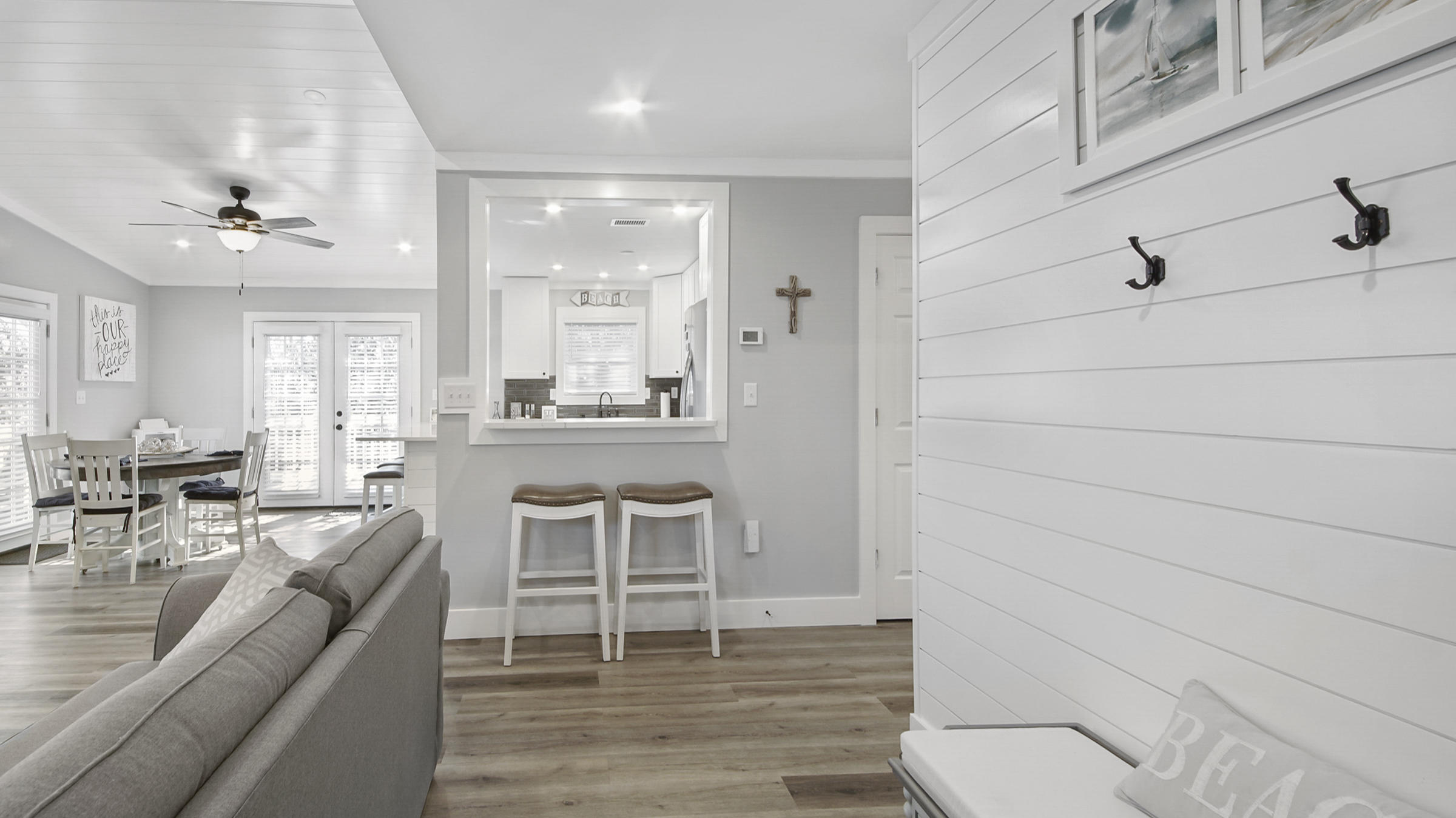 3 Dalton Drive Santa Rosa Beach, FL 32459 - Photo 9 of 33 a living room with furniture wooden floor and a view of kitchen
