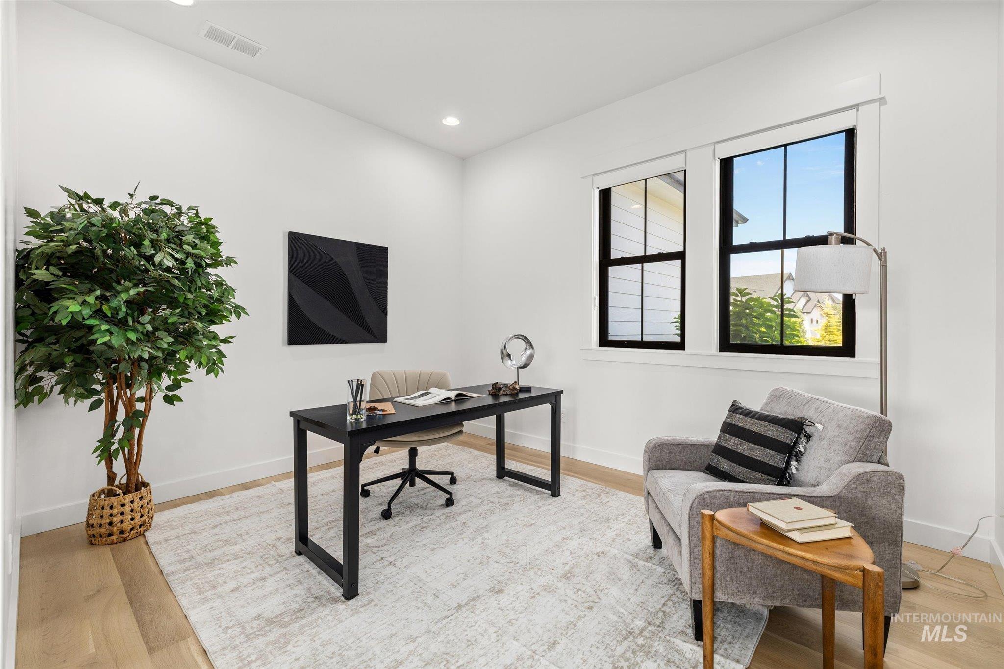2248 South Trout Stone Way Eagle, ID 83616 - Photo 22 of 50 Office area with wood finished floors and recessed lighting